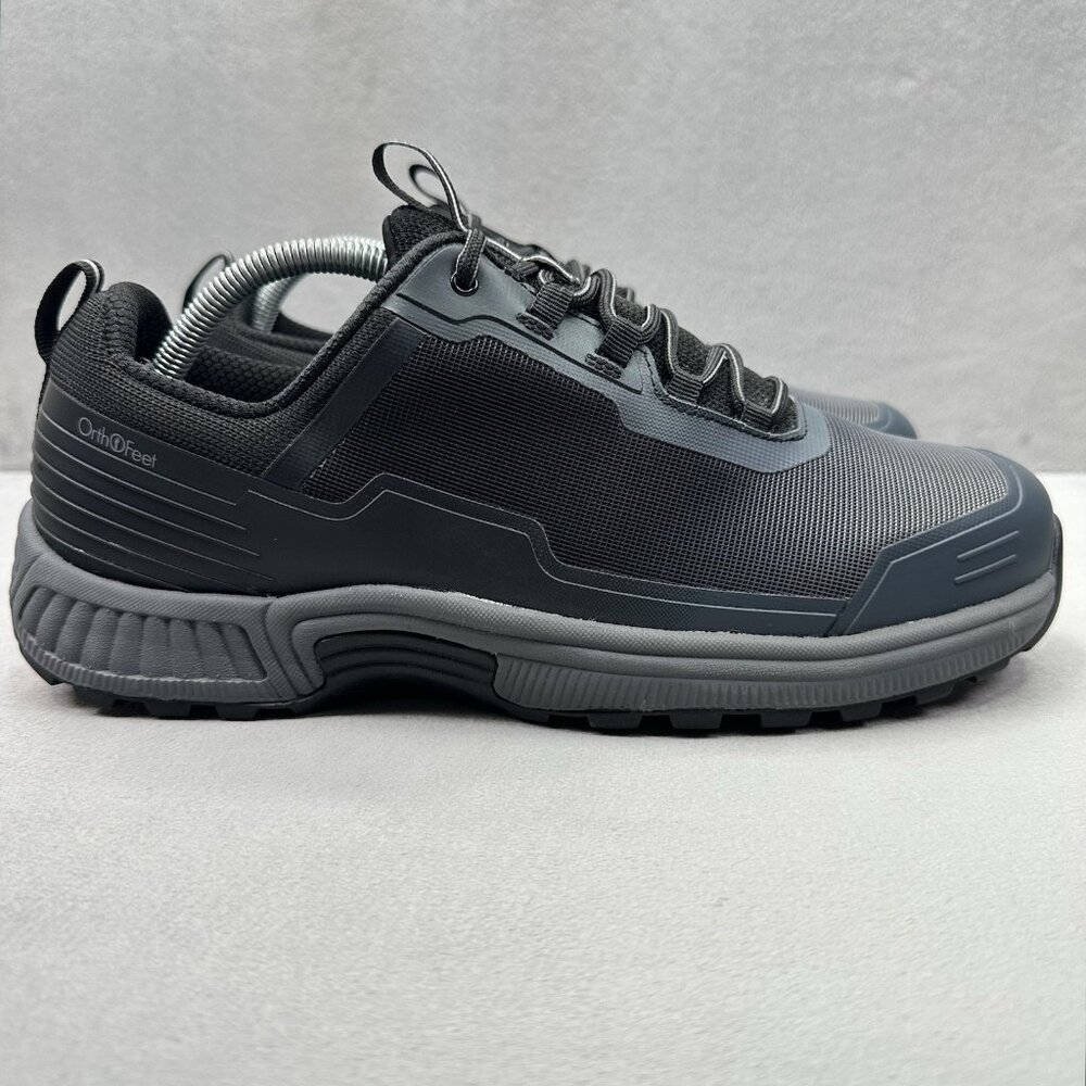 OrthoFeet Bristol Womens Size 11.5 D Wide Shoes Black All Terrain Walking Lugged